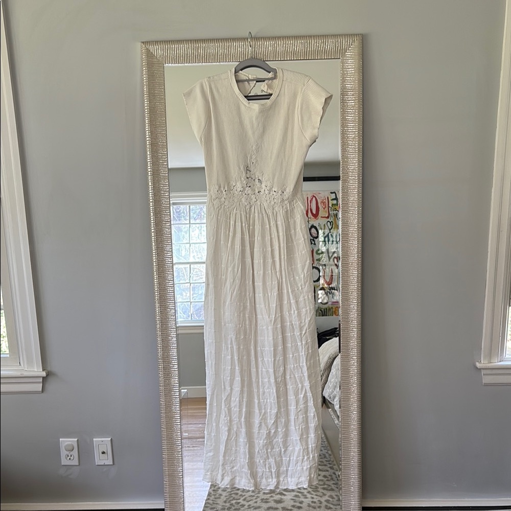 FREE PEOPLE Elegant White Maxi Dress